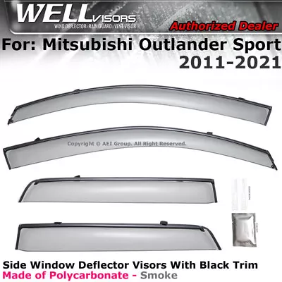 WELLvisors For Mitsubishi Outlander Sport 11-22 Window Visors Wind Deflectors • $71.99