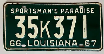 1967 LOUISIANA License Plate - LA #35K371 • $39.97