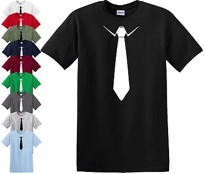 £9.99 • Buy TIE T SHIRT Funny PRESENT TUXEDO Stag Fancy Dress Party Suit (TIE,TSHIRT) Top