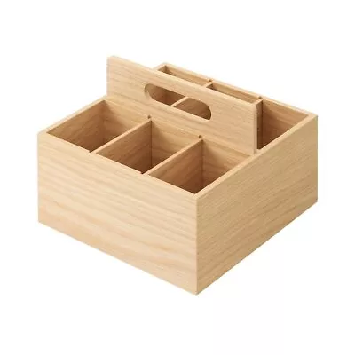 MUJI Wooden Desk Tool Box 16.8 X 16.8 X 12.6cm 44310236 • $84