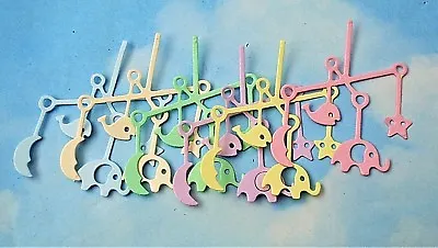 Die Cut Cuts Baby Mobiles X 6 Mixed Colour New Baby Baby Shower Cards Topper • £1.20