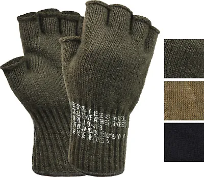 Fingerless Wool Gloves Genuine GI Tactical Military Army Glove Liners USA Made • $13.99