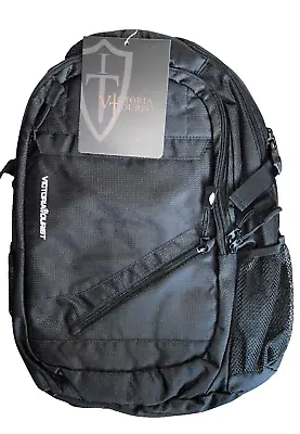 Laptop Backpack Nylon Fits MacBook Air Black Well-Padded • $28.49