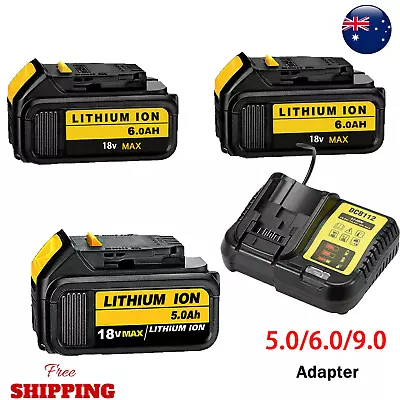 New 9.0AH For DEWALT 18V/20V 5.0Ah DCB184-XE LI-Ion Slide BATTERY DCB182 DCB200 • $74.95