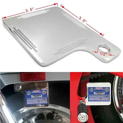 Universal Aluminum Motorcycle Inspection Sticker Plate 3.5*3.5 For Honda Suzuki • $15.75