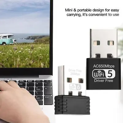 Mini USB Wifi Adapter Wireless Network Card 802.11AC Dual Band  2.4G/5G 650Mbps • $2.33