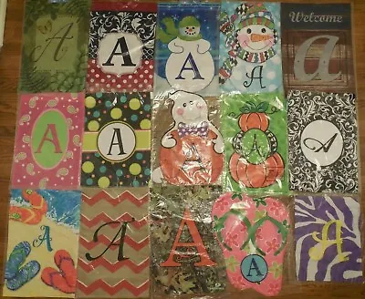   A   ONLY Monogram / Initial / Letter   A   ONLY  A  CHOOSE Design Garden Flag • $14.75