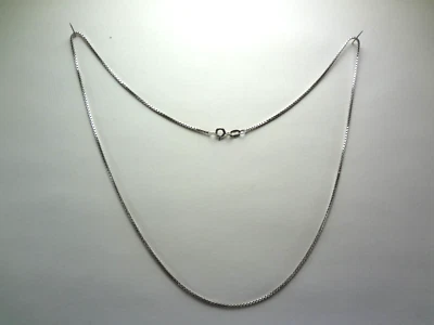 $349.95 • Buy Estate Find 18k White Gold Box Chain - Spring Ring Clasp - 19  - 4.75 Grams -d22