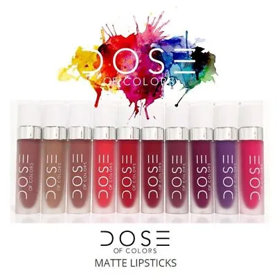 DOSE OF COLORS 59 COLORS LIQUID MATTE LIPSTICK CHOOSE VEGAN AUTHENTIC NIB FREEsh • $23.95