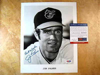 Jim Palmer (hof) Signed Autographed 8x10 B&w Photo 1965-84 Baltimore Orioles Psa • $32.95