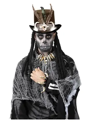 Voodoo Distressed Ivory Jewellery Set Witch Doctor Halloween Fancy Dress • £11.99