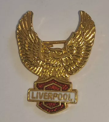 Liverpool FC Golden Liver Bird    Metal Pin Badge Vintage • £7