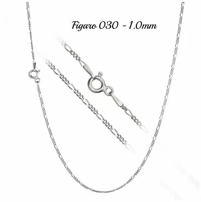 925 Sterling Silver FIGARO 040 - 1.5MM ITALIAN CHAIN With GIFT BOX*** • $11.01