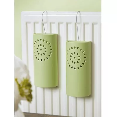 2PC CERAMIC RADIATOR HANGING HUMIDIFIER Indoor Home Air Water Humidity Control • £19.99