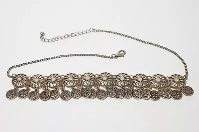 Boho KIMORA Delicate Antique Gold Tone Wheel & Dangles Necklace 15  2  Extender • $8