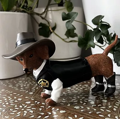Hamilton Spurs N Furs Dachshund Cowboy Dog Collection Figurine 7” Long • $12.99