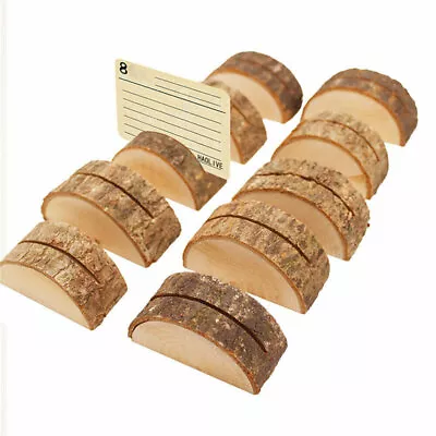 20pcs Wooden Table Card Holder Stand Number Place Name Menu Wedding Party Kit UK • £10.56