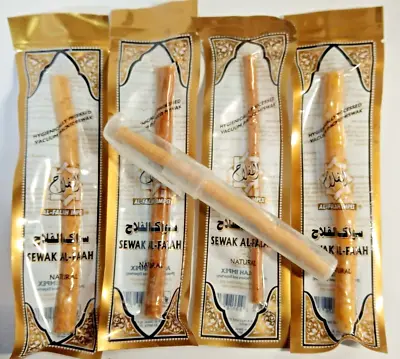 Miswak 5pc + HOLDER FREE 100% Natural Organic Toothbrush Peelu Siwak Al Falah • £3.50