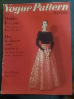 Vintage *Rare* VOGUE PATTERN BOOK / Magazine Dec - Jan 1959-60 Vol. 34 No. 3 • $74.99