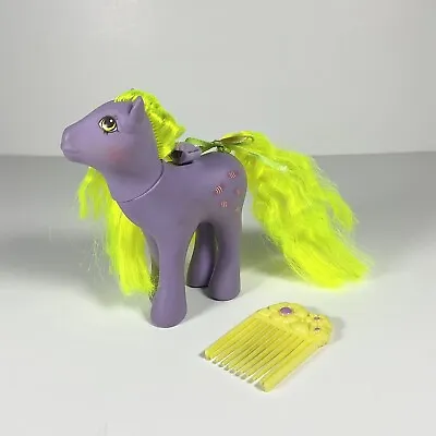 YUM YUM Flutter Pony - Vintage 1986 My Little Pony PINK Candy With COMB G1 • $8.99