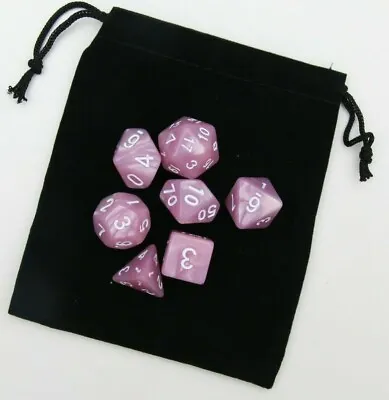 $9.98 • Buy Dice  Set Dungeons & Dragons Polyhedral Dnd 7 Piece Pearl Dice RPG Pathfinder