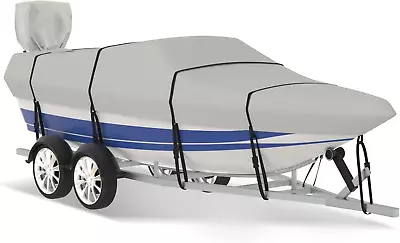 600D Boat Cover With Motor Cover 23-24Ft Heavy Duty Marine Grade Waterproof Trai • $152.99