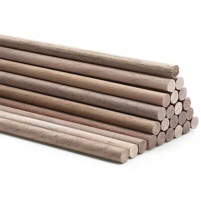 Wenqik 24 Pcs Wooden Dowel Rods Walnut Dowel Rod Sticks Wooden Dowels For Crafts • $24.83