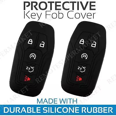 2 Key Fob Cover For 2015-2017 Ford F-150 Remote Case Rubber Skin Jacket • $9.95