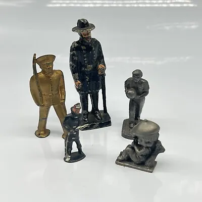 Miniature Pewter Figurines Soldiers+ 5 Piece Miniature • $11.93