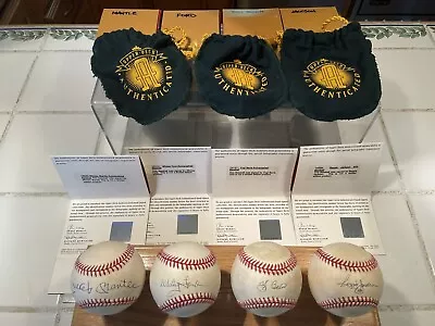 Mickey Mantle Whitey Ford Yogi Berra Reggie Jackson Signed Baseballs • $2450