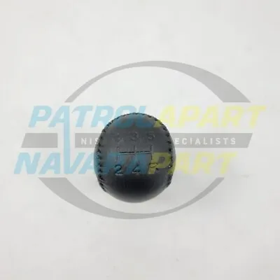 Black Leather Gear Stick Knob Colour Code G Suit Nissan Patrol GU Series 4-9 (32 • $49.95