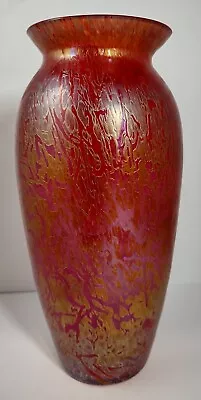 £44.99 • Buy Royal Brierley Studio Glass Red Iridescent 8  Vase Michael Harris