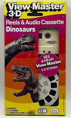 Vintage 1967 View-Master 3-D Reels & Audio Cassette Set Dinosaurs • $13.98