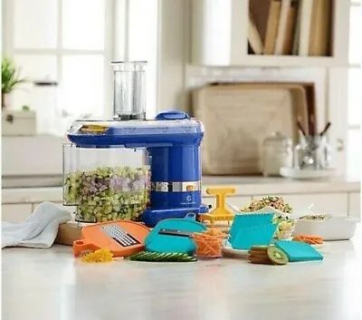 $75 • Buy Cook's Essentials- Blue -Electric Mandoline & Food Slicer With 7 Types Of Blades