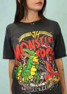 The Monsters OF Rock 90s Basic Black Scorpions.. Black T Shirt Cotton NH7311 • $14.99