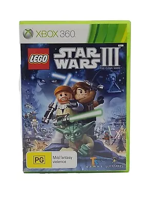 Lego Star Wars III: The Clone Wars Game With Manual Xbox 360 • $27