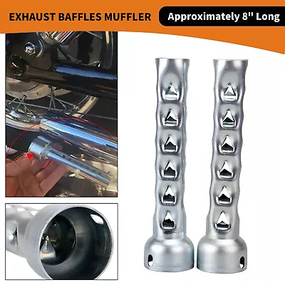 US 8  Straight Exhaust Baffles Muffler Fit For Harley Road Glide King FLTR FLHR • $19.93