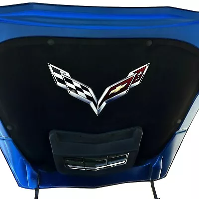 C7 Corvette Underhood Emblem Crossed Flags Logo : 2014-2018 • $74.95