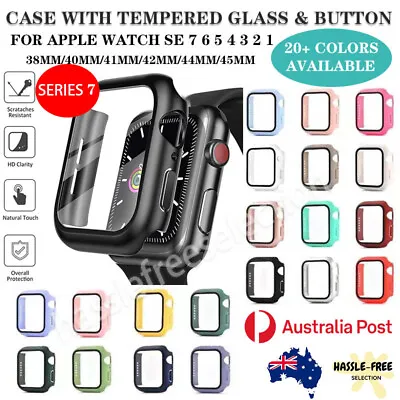 $7.89 • Buy For Apple Watch IWatch Case Full Cover Screen Protector Series 7 6/5/4/3/2/1/SE