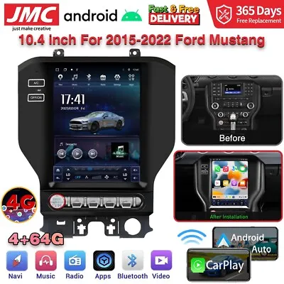 For 2015-2022 Ford Mustang 10.4  HD GPS Navigation System Carplay Radio Stereo • $709.98