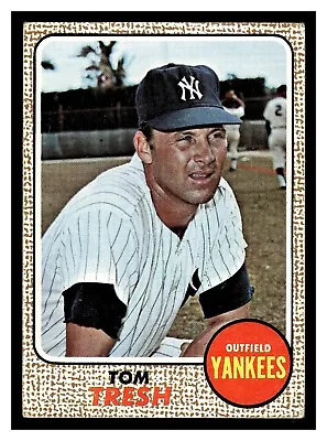 1968 Topps Tom Tresh #69 New York Yankees Mid Higher Grade Free Shipping • $3.75