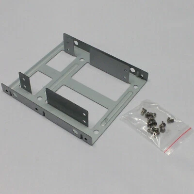 $6.99 • Buy 2x 2.5  HDD/SSD To 3.5  Bay Mounting Bracket Adapter Rack Converter Internal PC