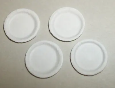 1:24 One Half Inch Scale Dollhouse Miniature White Paper Plates Doll Food 400 • $2.79
