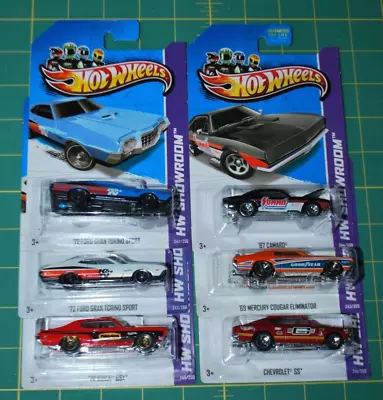 Lot Of 6 - 2013 Hot Wheels - HW Performance - '67 Camaro Torino Buick GSX Etc • $19.99