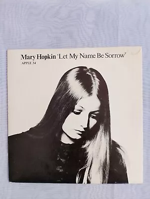 Mary Hopkin Near Mint Apple 7in  Let My Name Be Sorrow   Uk 1st Pressing 1971 • £27.95