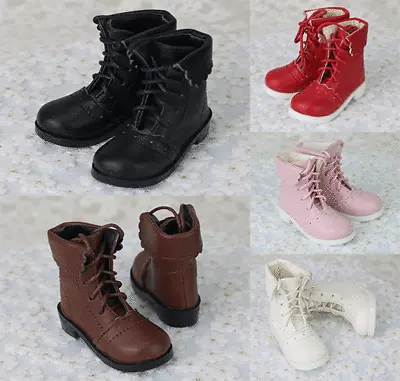 MSD 1/3 1/4 BJD PU Leather Fashionable Lace-up Shoes BJD 1/3 1/4 Boots For Dolls • $19.94