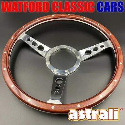 Classic Wood Rim Astrali 14  Dished Steering Wheel Compatible With Motolita Boss • $114.95