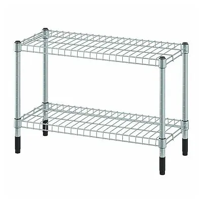 Ikea OMAR Shelving Unit Kitchen Storage 2 Tier Heavy Duty Galvanised 60x25x40cm • £25.99