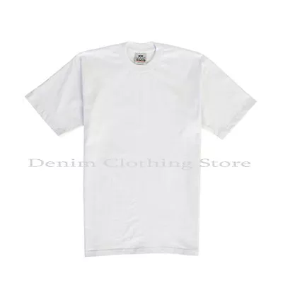 1 New Pro Club Men's Blank Heavy Weight Crew Neck Short Sleeve T-shirt S - 10xl • $11.75