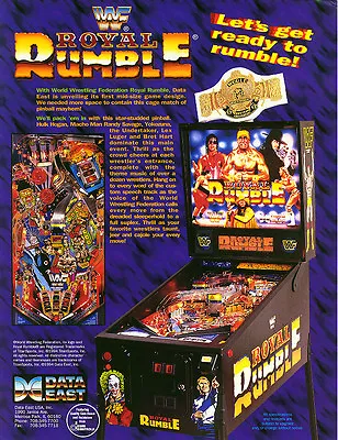 Pinball ROM SOUND SET (4 Chips) Data East WWF Royal Rumble • $39.95